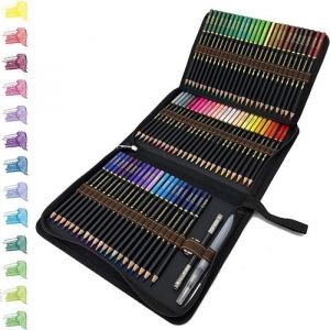 Crayons de couleur aquarelle - 72 couleurs - Professionnels - Bois - Mixte - Pour adultes et enfants