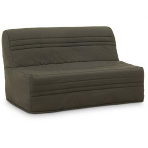 Banquette BZ JOE - Tissu gris anthracite - 3 places - L 143 x P 97 cm - Couchage 140 x 190 cm