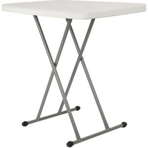 YUEGMES Table de Jardin Blanc en Plastique Int&eacute;rieure/Ext&eacute;rieure/Table Pliante pour Camping Traiteur Buffet PicnicHauteur