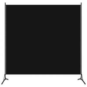 11410&reg;Mobilier - BEST Cloison amovible - JILI Cloison de s&eacute;paration Paravent 1 panneau Noir 175x180 cm BEST175 x 180 cm