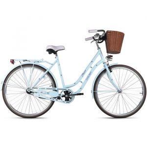 DaCapo V&eacute;lo de ville femme 28 Classic Premium bleu 1 Gang TC&nbsp;53 cm avec panier