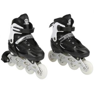 Rollers en Ligne Enfant avec 8 Roues Lumineuses Rollers en Ligne GarconFille Taille M noir KELUODAE
