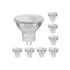 Ampoules halog&egrave;nes MR11 GU4 12V 20W - Blanc chaud - Pack de 8