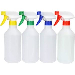4pcs 500ml Flacon Pulv&eacute;risateur Vide &agrave; Pression Manuelle Bouteille Vaporisateur pour Fleurs de Micro Paysage et Hydratation