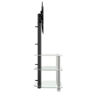 Meuble TV dangle 3 niveaux pour 32-70 pouces noir et argenté Qqmora xY5726