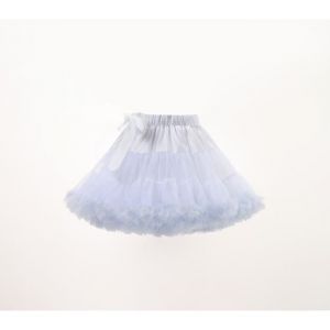 Jupe Tutu en Tulle pour Fille Tenue de Bal de Princesse Couleur Unie Spectacle-Bleu-Bleu