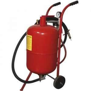 Sableuse à pression à jet libre - VARAN - 76 litres - 0-10 Bars - Accessoires inclus - Mobile et compacte