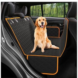 Housse de Si&egrave;ge pour Chien 137x147cm Protection Voiture Chien Protege Banquette Arriere avec Fen&ecirc;tre de VisualisationNoir