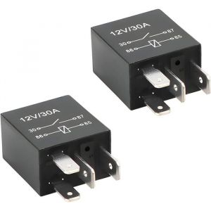 &reg;RisingFF Relais 4 broches 12 V 30 A relais automobile polyvalent relais standard robuste pour moteur automobile