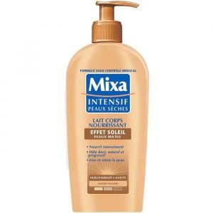 Mixa - Intensif Peaux Sèches - Lait Corps Nourrissant Effet Soleil - Autobronzant - Peaux Mates - 250 ml