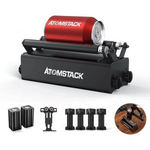 ATOMSTACK R3 PRO Graveur laser Rouleau rotatif 360° à axe Y pour graver des objets cylindriques verre à vin gobelet canettes