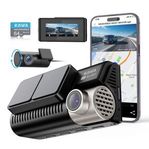 Cam&eacute;ra embarqu&eacute;e KAWA D11 4K WiFi pour voiture enregistreur vid&eacute;o GPS IA-ISP vision nocturne couleurDashcam automatique