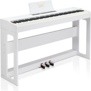 Piano numérique Piano électrique - 88 touches dynamique  USB - Set avec casque - Blanc