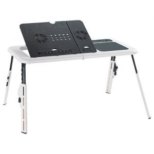 Support ventil&eacute; pour PC portable - GENERAL OFFICE - Pieds r&eacute;glables - 2 ventilateurs int&eacute;gr&eacute;s - 15.6 max