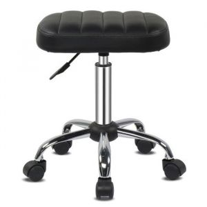 ALIGHTUP - Tabouret à roulettes Tabouret de Bureau Pivotant Hauteur Réglable 39*31*45-61 cm noir