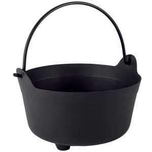 CHAUDRON SORCIÈRE SEAU PLASTIQUE À ANSE 24CM NOIR