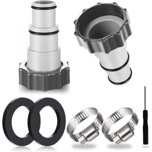 2PCS Adaptateur Tuyau Piscine Adaptateur Piscine Adaptateur pour Piscine Intex Raccord pour Tuyau Piscine &Oslash; 32 et 38 mm