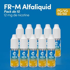 E-liquide FR-M Alfaliquid 12MG NICOTINE - PG/VG 50/50 - 10ML PACK 10