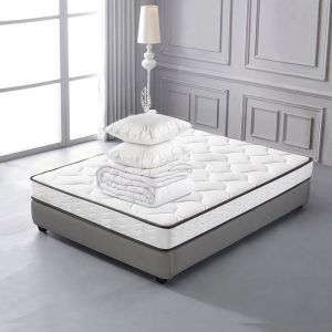 Pack Matelas 140x190 + Couette 200x240 + 2Oreillers 60x60Frixovel Matelas de Lit dAdulte et denfant