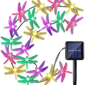 Guirlande Lumineuse Solaire - AMOUNE - Libellule - 30 LED - 65 m - &Eacute;tanch&eacute;it&eacute; IP65