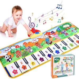 Tapis Musical avec 8 Instruments Tapis de Piano Tapis de Danse pour Bébé Enfants Jeux Tapis de Musique Tapis de Clavier de Sol