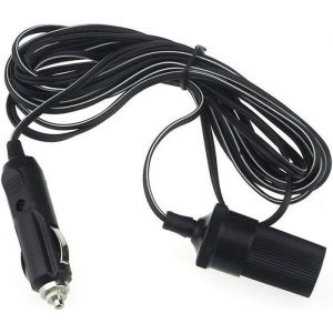 Câble de rallonge allume-cigare - Accessoire voiture - 12V 10A - 5m - Noir - Universel