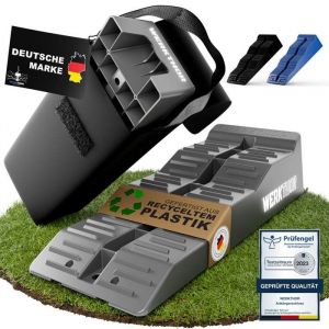 WERKTHOR Rampes de levage camping-car (Gris) - Lot de 2 avec sac de transport  Charge max 5 tonnes