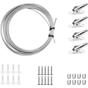 Cable pour Rideaux Câble En Acier Inoxydable 2mm x 10m Cable Rideau Fil De Suspension En Acier Inoxydable pour Suspendre Photo