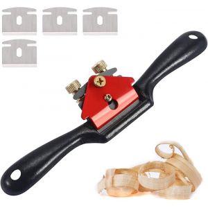 Outil à Main pour Le Travail du Bois Manuel raboteuse de Bord210mm Raboteuse Manuelle Vastringue réglable avec 4 Lames