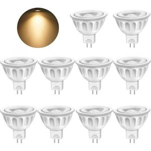 GU5.3 MR16 LED Ampoule 5W Blanc Chaud 3000K LED Lampe Bulb 12V LED Spot Langle d&eacute;mission de 35&deg; Non Dimmable Lot de 10