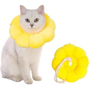 Collerette pour Chat Anti Lechage Collerette pour Chat en Tissu Collerette Chat Souple Rréglable Colerette pour Chat Confortable.L.