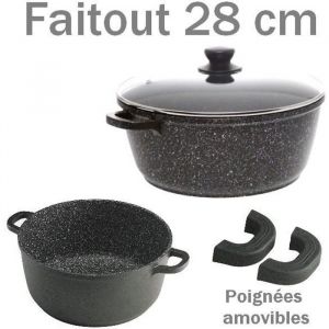 Faitout 28 cm Revêtement façon pierre