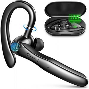 OUTUOTWQ Oreillette Bluetooth Sans Fil Main Libre Bluetooth 5.3 avec 2 ENC Micro Réduction de Bruit Ecouteur Mono Pour iOS Android