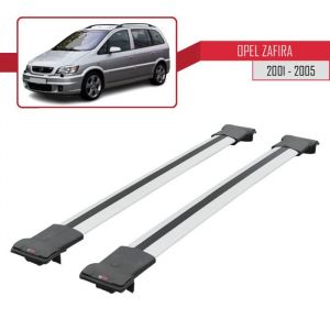 Pour Opel Zafira 2001-2005 Barres de Toit FLY Modèle Railing Porte-Bagages de voiture - Gris