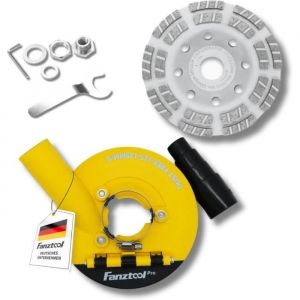 FANZWORK Modèle 2025 Carter Aspiration MeuleuseÉquipé dun Disque de Ponçage Béton 125 mmQualité ProfessionnelleBrosses à Ress