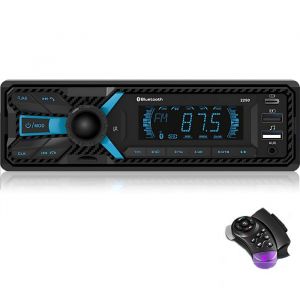 Autoradio Bluetooth 5.0-Poste Radio Voiture Bluetooth-RDS-4x60W-1DinFM/AM AutoradioSupporte Main Libre USB-C/USB-A/AUX/SD/TF/MP3