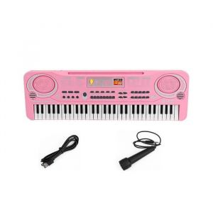 Piano enfant claviers électroniques 61touche clavier à orgue numérique avec Microphone cadeau pour fille-Rose Multi CLAVIER MUSICAL