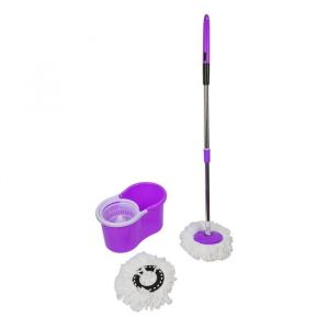 Kangfun° Balai Serpillère Mop 360° avec Seau Bac Rotatif Violet