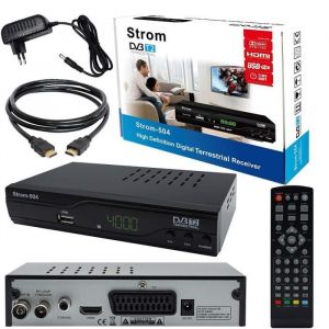 Strom 504 Décodeur TNT Full HD -DVB-T2 - Compatible HEVC264 - (HDMIPéritel USB Digital Plus) Noir