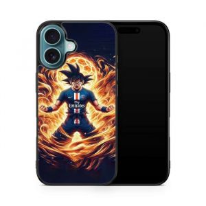 Coque de téléphone - Coque en Folie - Compatible Iphone 16 Dragon ball paris saint germain Ballon Ref 163