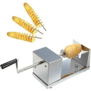 Coupe-pommes de terre acier inoxydable spirale/trancheuse frites durable fruits/pommes de terre/chips Tornado YYV