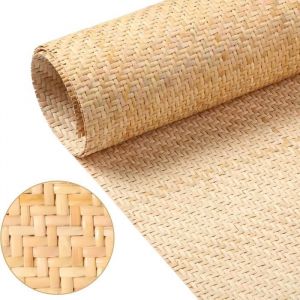 OUTAD&reg; Sangle Cannage Rotin Rouleau 35 x 90cm Sangle Rotin Tiss&eacute;e Rotin Naturel en Rouleau