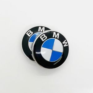 Badges embl&egrave;me - BMW - 82mm capot & 74mm coffre - Lot de 2 logos - V&eacute;rifiez dimensions avant commande