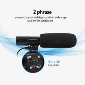 SURENHAP microphone dinterview Microphone à condensateur portable léger avec Windsheid pour caméra caméscope photo externe