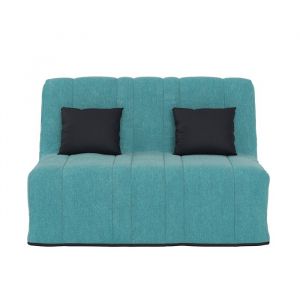 Banquette convertible GAIA BZ  couchage 160x200 avec 2 coussins OFFERTS Turquoise
