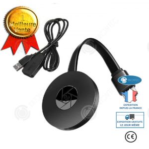 Partageur d&eacute;cran INNOVTEC Sans Fil Wi-Fi 5G Partage d&Eacute;cran HD 4K pour TV Projecteur Compatible Android iOS Windows Double C&oelig;ur