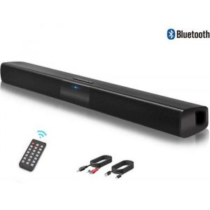 Barre de son Haut-parleur Bluetooth Haut-Parleur Filaire et sans Fil Speaker stéréo HD Audio avec Télécommande support RCA/AUX