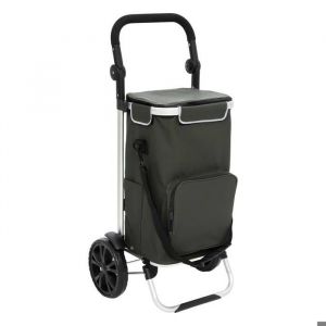 Chariot de Course Vert - 2 Roues Arrières et Sac Isothèrme - Capacité 40L - 5five