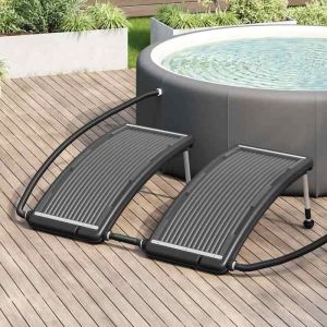 BONNIE&reg; Chauffage de piscine - Panneaux de chauffage solaire de piscine courb&eacute;s 2 pcs 110x65cm EU429813