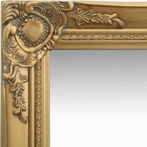 MMF® Miroir mural Style baroque - Miroir pour Salle de bain Salon Chambre 60x60 cm Doré #955368